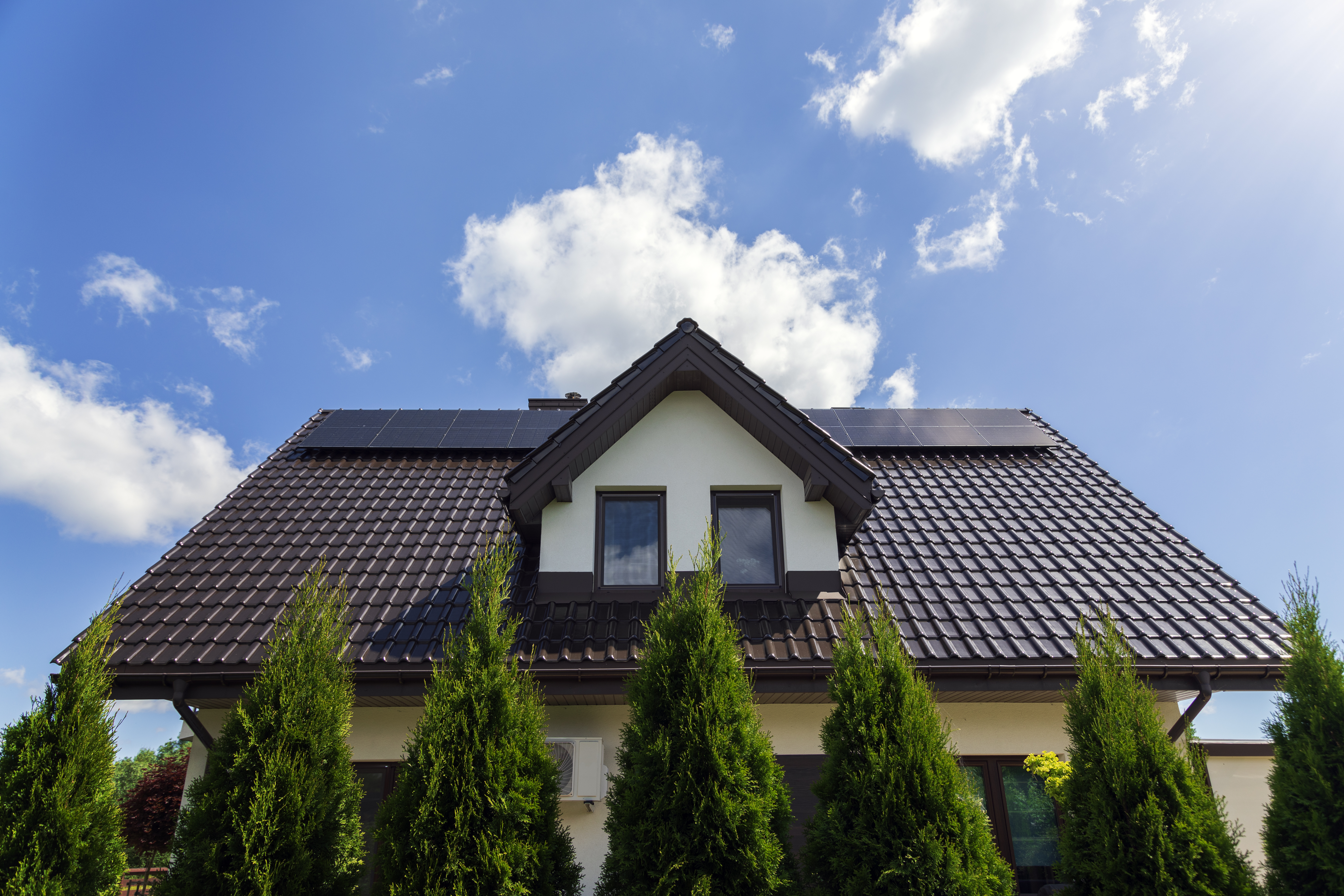 Suburban home roofing